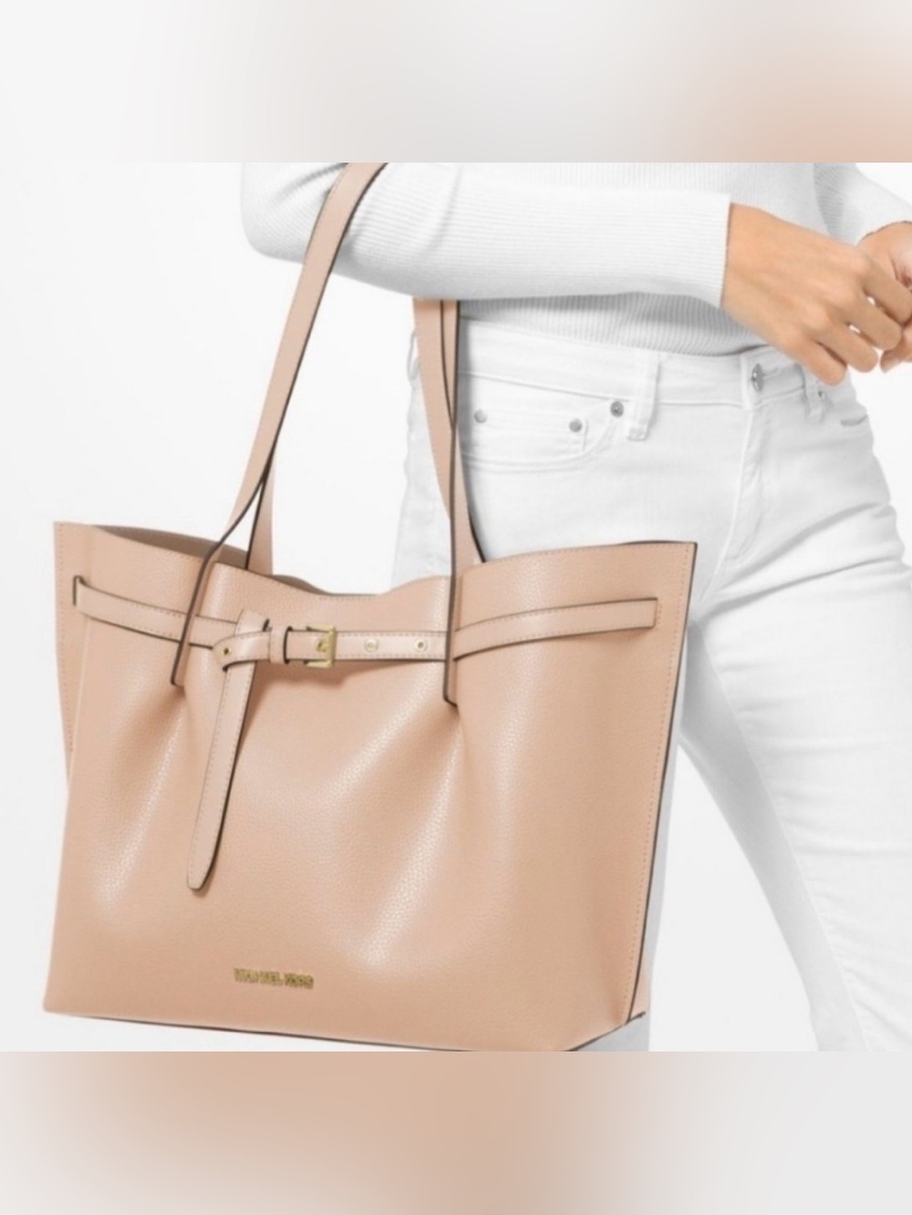 Michael Kors Blush (Buff) Emilia Large Tote - Picture 1 of 10